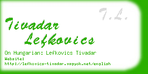 tivadar lefkovics business card